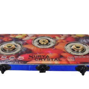 Surya Flame 3 Burner Crystal Ms Cook Top Gas Stove